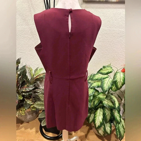Milly burgundy mini dress size 12 - Picture 4 of 12